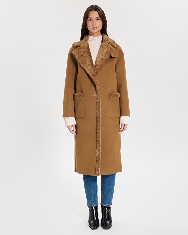 Myrthe coat Long hazelnut coat ZAPA