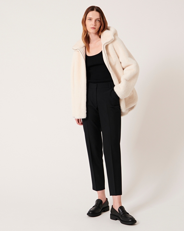 Macey coat Short ecru coat ZAPA
