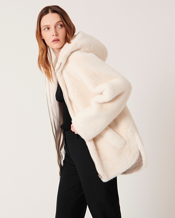 Macey coat Short ecru coat ZAPA
