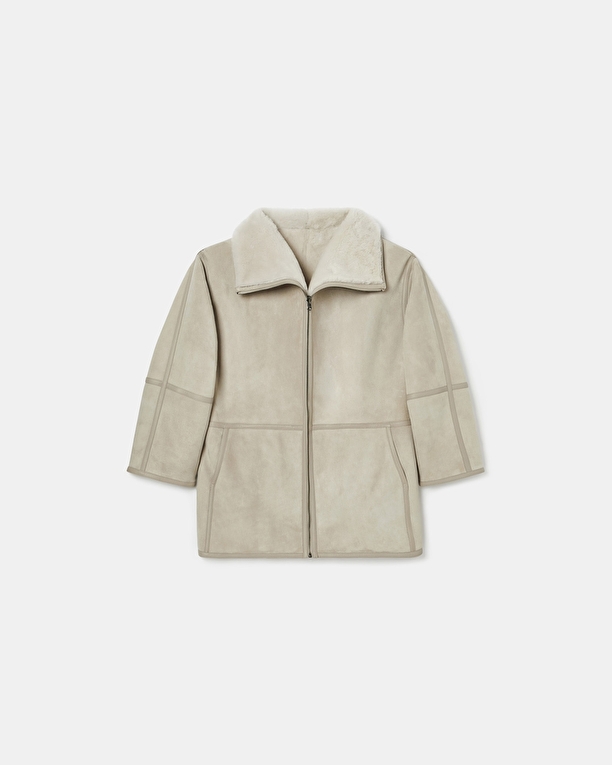 Maya coat Ecru wool coat ZAPA