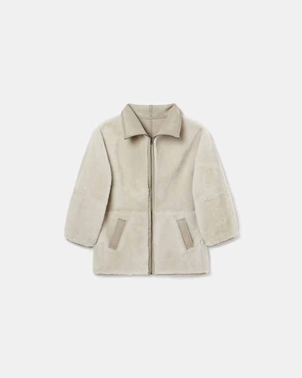Maya coat Ecru wool coat ZAPA