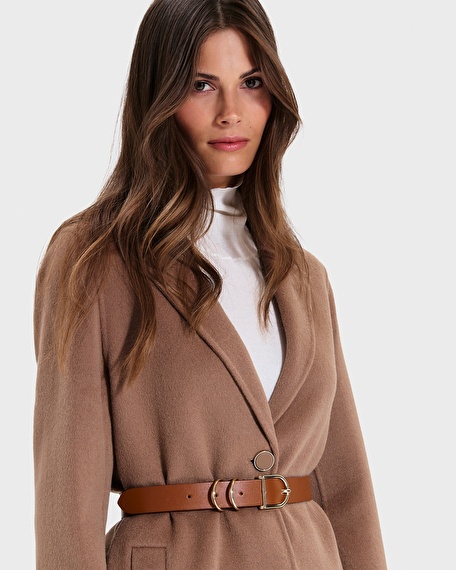 Clelia belt cognac smooth belt zapa
