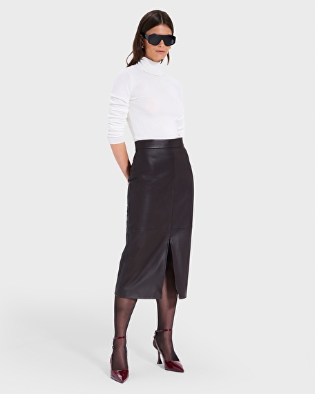 Jala skirt chocolate pencil skirt zapa