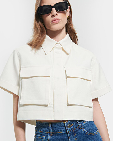 Vahin&eacute; Jacket Short ecru jacket ZAPA