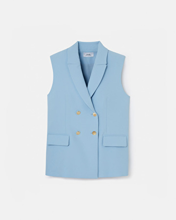 Vaasa Jacket Sky blue sleeveless jacket ZAPA