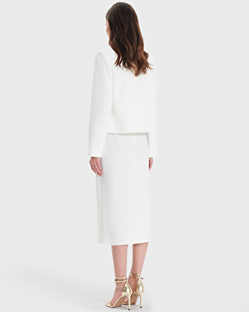 Vincenzo jacket Short ecru jacket ZAPA
