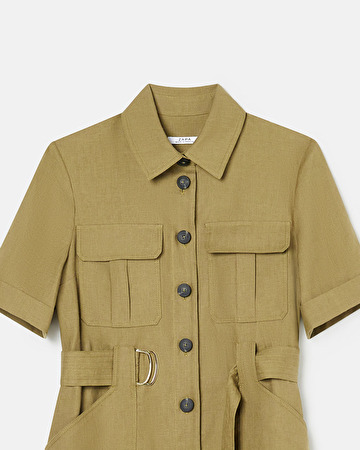 Royette dress Khaki safari dress ZAPA