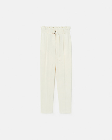Patricia pants Ecru crepe straight-leg pants ZAPA