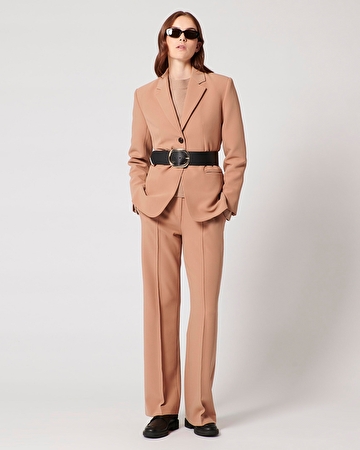 Charlene B belt Wide belt in black smooth leather ZAPA