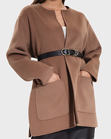 Clelia Belt Chocolate Smooth Belt ZAPA