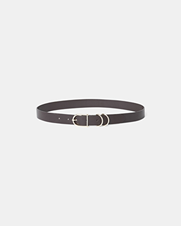 Clelia Belt Chocolate Smooth Belt ZAPA