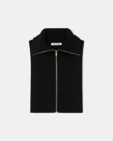 Cassandra Collar Black Zipped Collar ZAPA