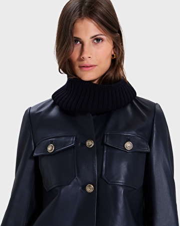Amore collar Nocturne Ribbed Collar in Knit ZAPA