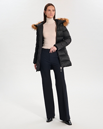 Puffer Jacket Dalyaf Black quilted mid-length puffer jacket ZAPA