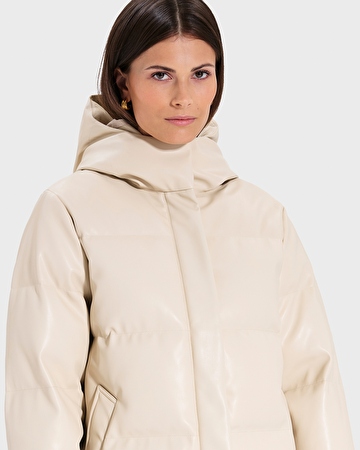 Diona Down Jacket Ecru Loose Down Jacket ZAPA