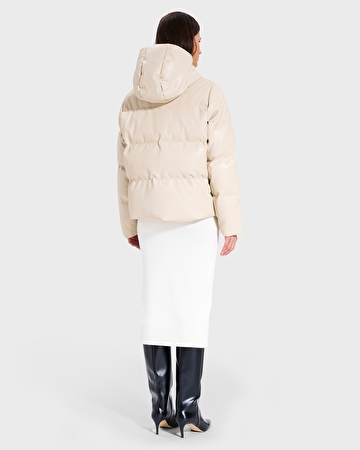 Diona Down Jacket Ecru Loose Down Jacket ZAPA