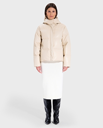 Diona Down Jacket Ecru Loose Down Jacket ZAPA