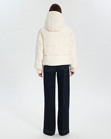 Driss Down Jacket Ecru Short Down Jacket ZAPA