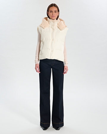 Driss Down Jacket Ecru Short Down Jacket ZAPA