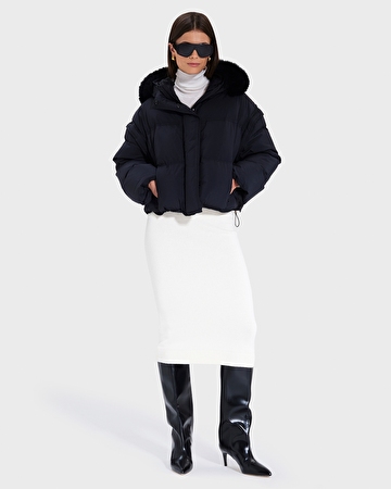 Denitsa Down Jacket Black Short Down Jacket ZAPA