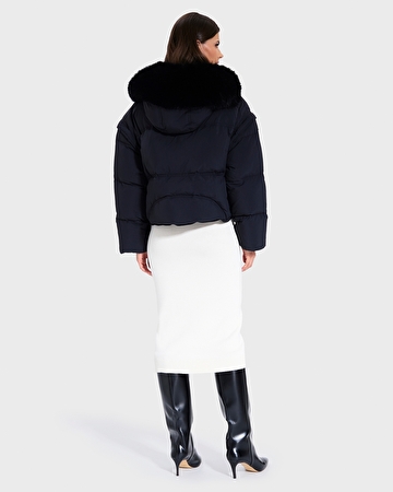 Denitsa Down Jacket Black Short Down Jacket ZAPA