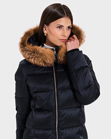 Dalyana Down Jacket Black Long Down Jacket ZAPA