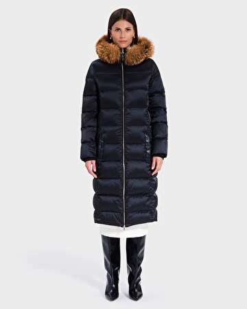 Dalyana Down Jacket Black Long Down Jacket ZAPA