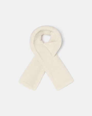 Eva Scarf Ecru Faux Fur Scarf ZAPA