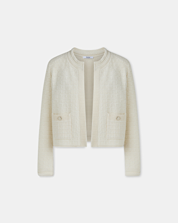 Glade Vest Short ecru cardigan ZAPA