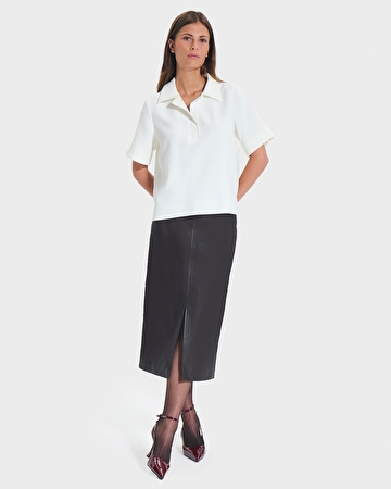 Tendresse top Ecru flowing shirt top ZAPA