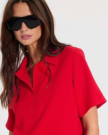 Tendresse top Red flowing shirt top ZAPA