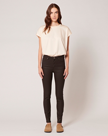 Jean Jskinny Skinny jeans in chocolate cotton ZAPA