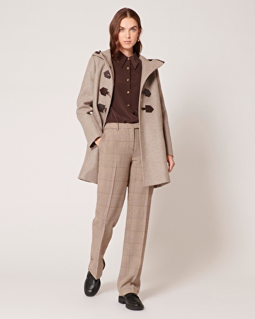 Meros coat Beige mid-length duffle coat ZAPA
