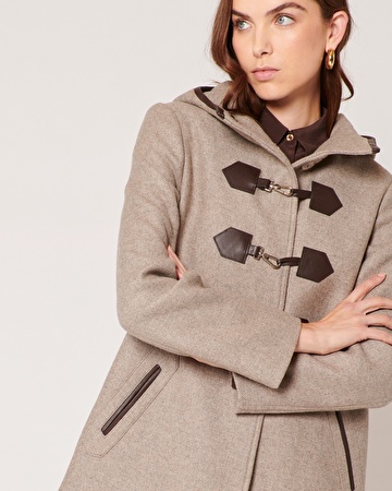 Meros coat Beige mid-length duffle coat ZAPA