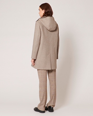 Meros coat Beige mid-length duffle coat ZAPA