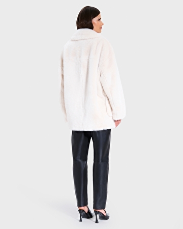 Martiala Coat Ecru Mid-Length Coat ZAPA