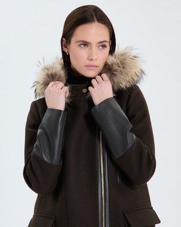 Gerson coat Chocolate Duffle Coat ZAPA