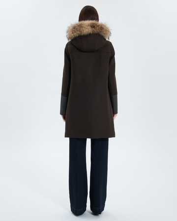Gerson coat Chocolate Duffle Coat ZAPA