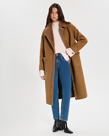Myrthe coat Long hazelnut coat ZAPA