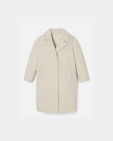 Mississippo Coat Ecru Long Faux Fur Coat ZAPA