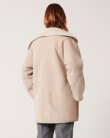 Maya coat Ecru wool coat ZAPA