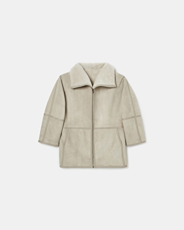 Maya coat Ecru wool coat ZAPA