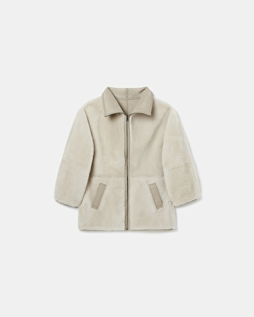 Maya coat Ecru wool coat ZAPA