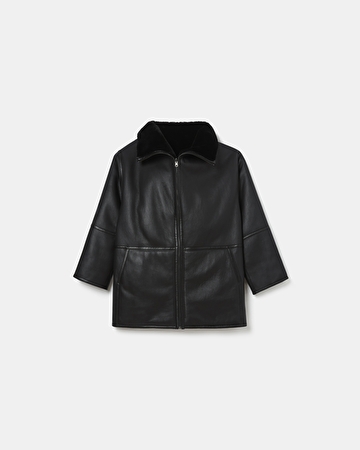 Manteau Maya Manteau en peau lainée noir ZAPA