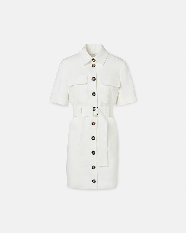 Royette dress Ecru safari dress ZAPA