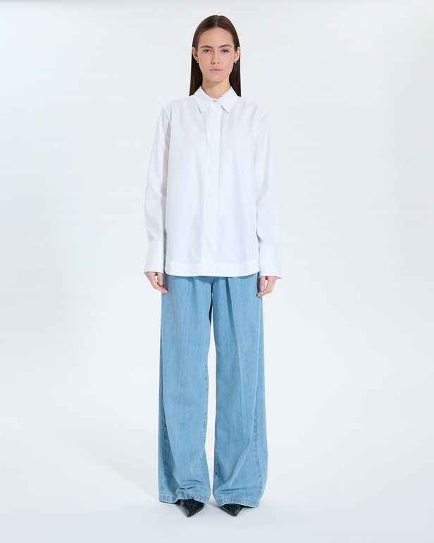 Clay shirt White shirt in white poplin ZAPA