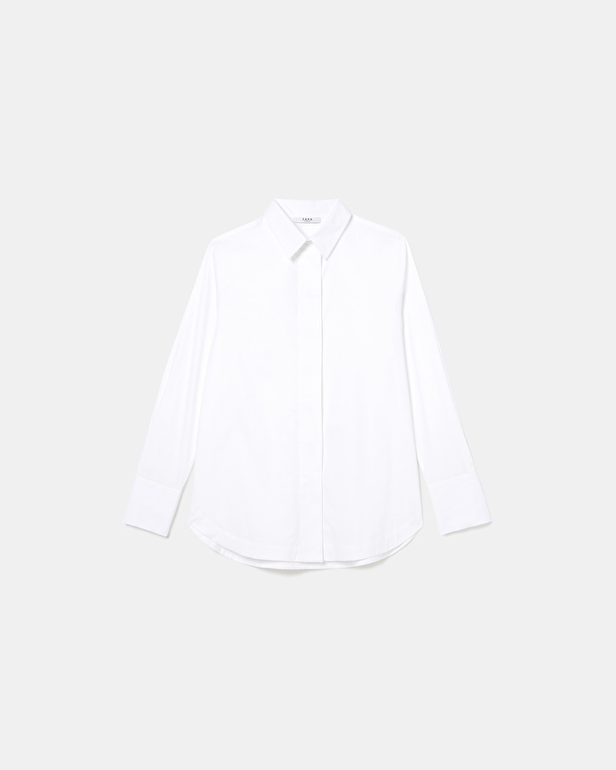 Clay shirt White shirt in white poplin ZAPA
