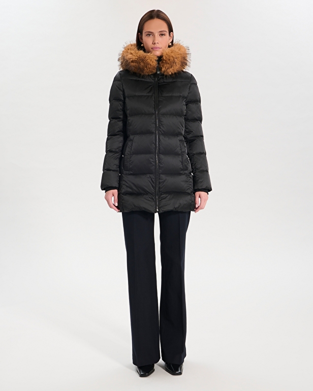 Puffer Jacket Dalyaf Black quilted mid-length puffer jacket ZAPA