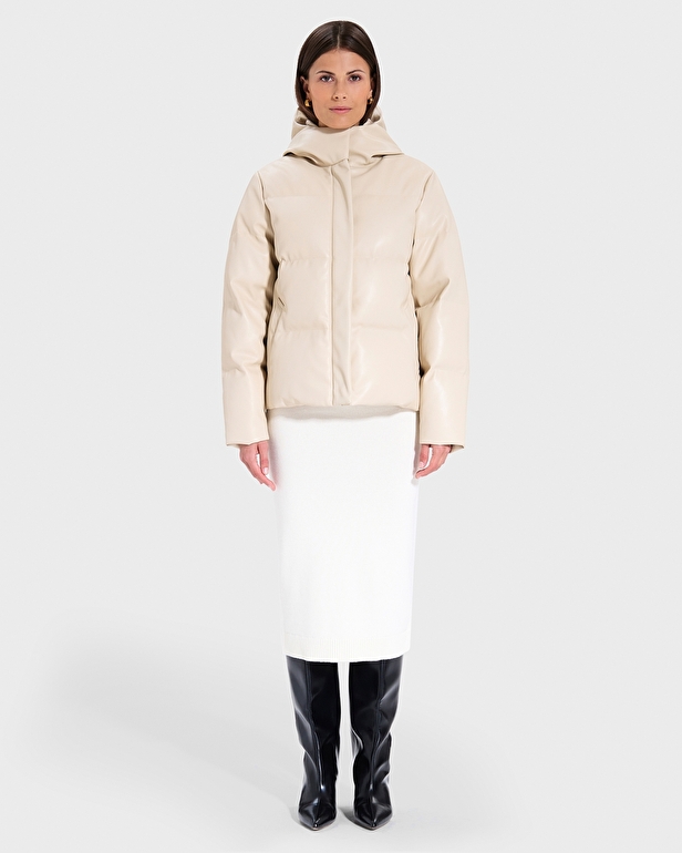Diona Down Jacket Ecru Loose Down Jacket ZAPA
