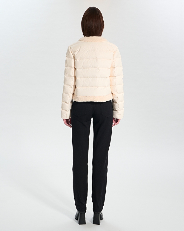 D&eacute;esse coat Short ecru down jacket ZAPA
